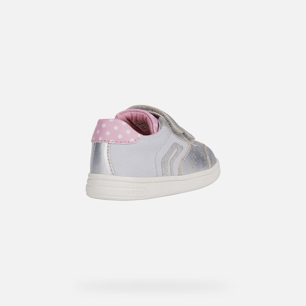 Tenis Geox Bebe Prateadas - Djrock Girl - VZLRD6759